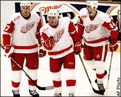 Pat Verbeek, Aaron Ward, Yan Golubovsky