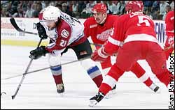 Peter Forsberg and Nicklas Lindstrom